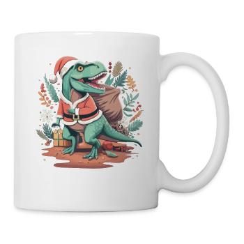 Dinosaur Trex Christmas - Mug - white - Right