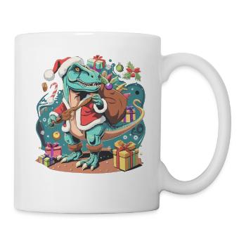 Dinosaur Trex Christmas - Mug - white - Right