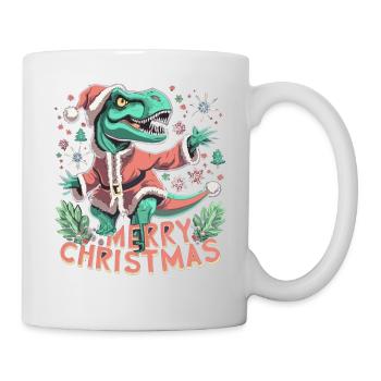 Dinosaur Trex Christmas - Mug - white - Right