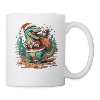 Dinosaur Trex Christmas - Mug - white - Right