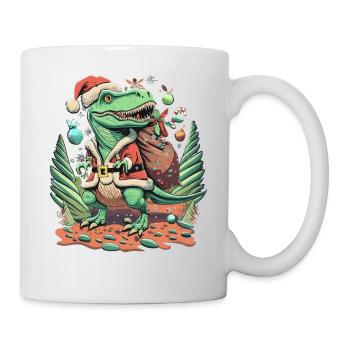 Dinosaur Trex Christmas - Mug - white - Right