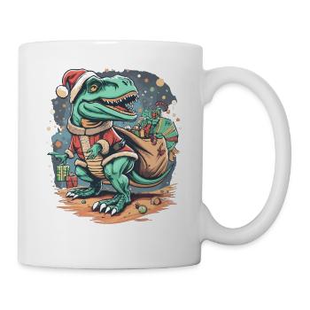 Dinosaur Trex Christmas - Mug - white - Right