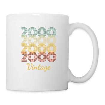 Cadeau d’anniversaire vintage né en 2000 Slogan Turning - Mug blanc - blanc - Droite