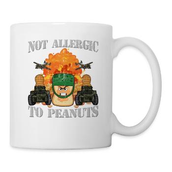 Drôle Pas Allergique Aux Cacahuètes Sensibilisation Allergie - Mug blanc - blanc - Droite