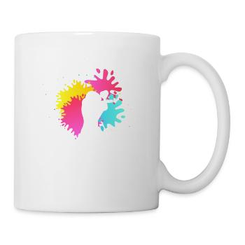 Paintball Femme Fille Éclaboussure de couleur Splash - Mug blanc - blanc - Droite