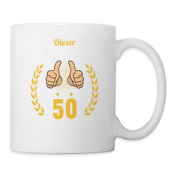 Dieser Traummann ist 50 Jahre 50 Geburtstag - Tasse - Weiß - Rechts