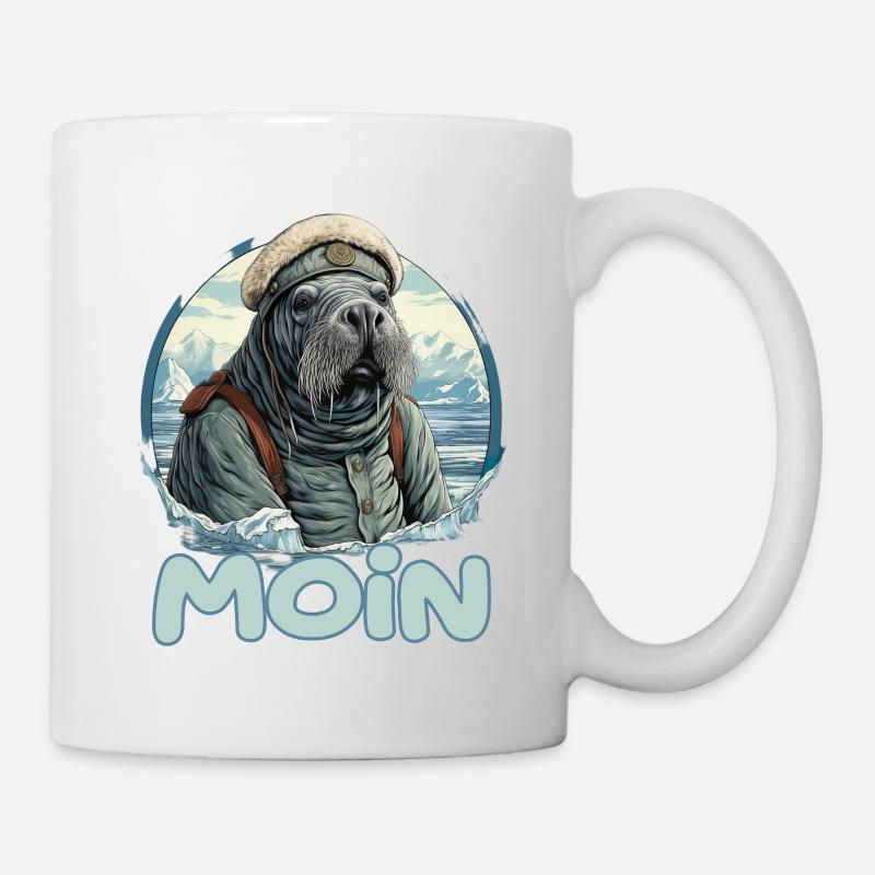 Moin Walross Matrose - Tasse - Weiß