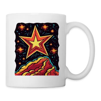 Colorful stars in the universe - Mug - white - Right