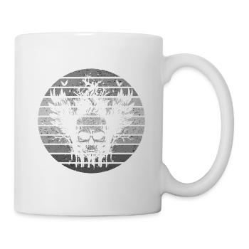 Totenkopf Vintage Halloween Gruseliger Rock'n'Roll - Tasse - Weiß - Rechts