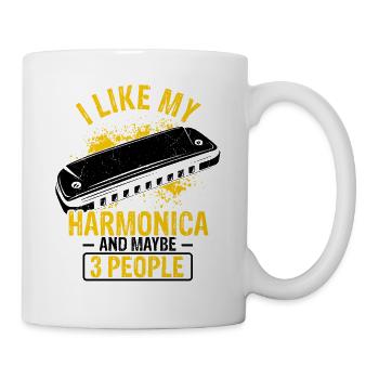 Mundharmonika Spieler und Mundharmonika - Tasse - Weiß - Rechts