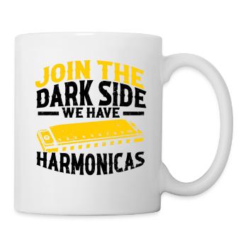 Mundharmonika Instrument und Mundharmonika - Tasse - Weiß - Rechts