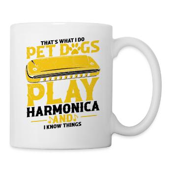 Mundharmonika Instrument und Mundharmonika - Tasse - Weiß - Rechts