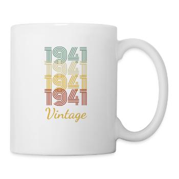 Vintage Birthday Gift Born In 1941 Slogan - Mug - white - Right