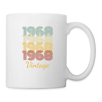 Vintage Geburtstagsgeschenk geboren 1968 Slogan - Tasse - Weiß - Rechts