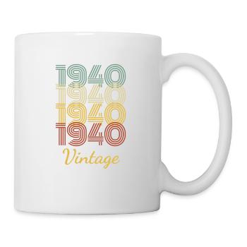 Vintage Birthday Gift Born In 1940 Slogan - Mug - white - Right