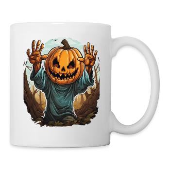 Halloween Emerging Hands Citrouille effrayante - Mug blanc - blanc - Droite