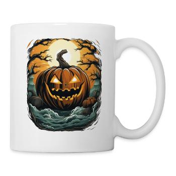 Halloween Emerging Hands Citrouille effrayante - Mug blanc - blanc - Droite