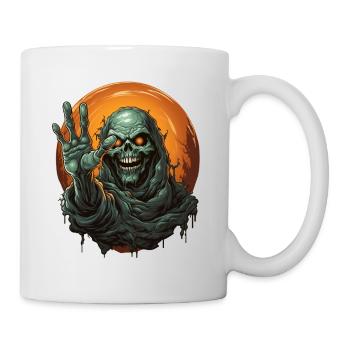 Halloween Emerging Hands Citrouille effrayante - Mug blanc - blanc - Droite