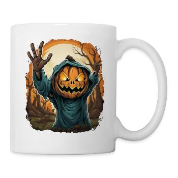 Halloween Emerging Hands Citrouille effrayante - Mug blanc - blanc - Droite
