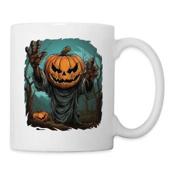 Halloween Mains émergentes Citrouille effrayante - Mug blanc - blanc - Droite