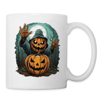 Halloween Mains émergentes Citrouille effrayante - Mug blanc - blanc - Droite