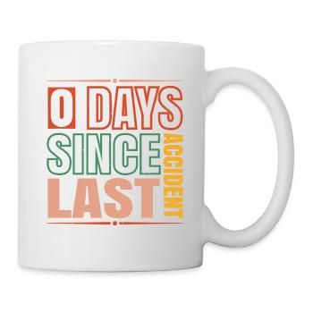 0 Jours depuis le dernier accident 14 - Mug blanc - blanc - Droite