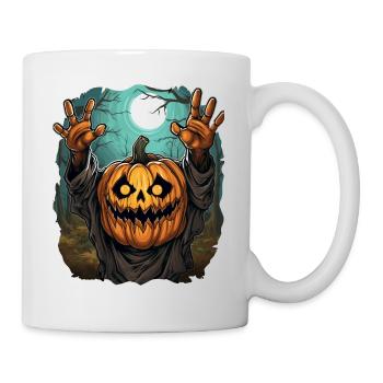 Halloween Emerging Hands Citrouille effrayante - Mug blanc - blanc - Droite