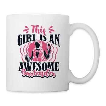 Cette fille est un barman génial Barman Barmaid Barmaid - Mug blanc - blanc - Droite