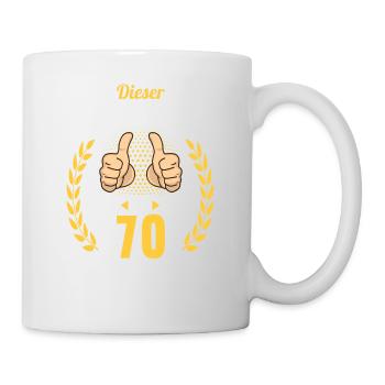 Dieser Traummann ist 70 Jahre 70 Geburtstag - Tasse - Weiß - Rechts