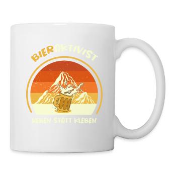 Bieraktivist Heben statt Kleben - Tasse - Weiß - Rechts