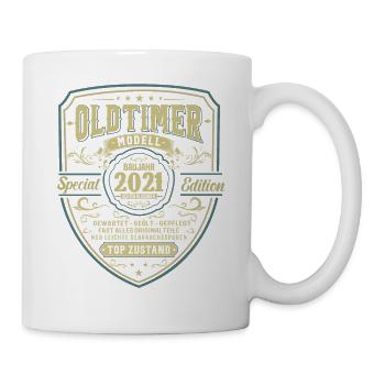 Vintage Geburtstagsgeschenk 2021 - 2 Jahre - Tasse - Weiß - Rechts