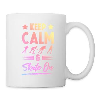 Restez calme patinez - Mug blanc - blanc - Droite