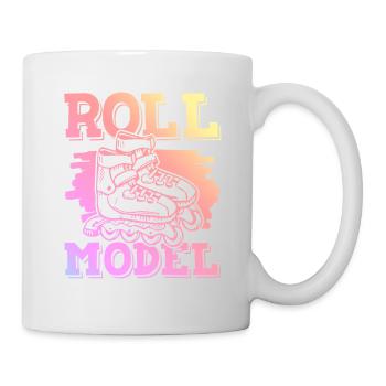 roll skaten - Tasse - Weiß - Rechts