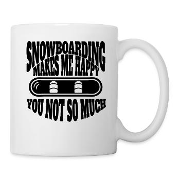 Snowboardfahrer Geschenk Snowboardsport Snowboard - Tasse - Weiß - Rechts