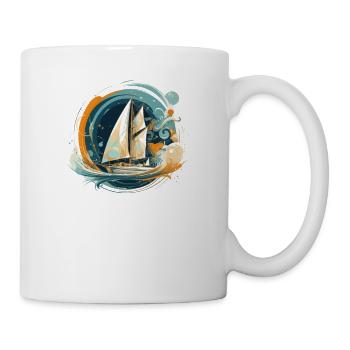 sailboat sailing ship sailing yacht weekend sailing - Mug - white - Right