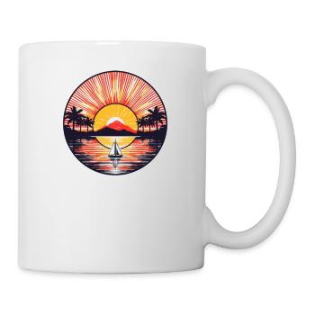 sailboat sailing ship sailing yacht weekend sailing - Mug - white - Right