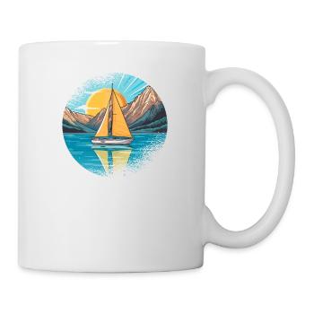 Sailboat Sailing Ship Sailing Yacht Vintage Sailing - Mug - white - Right
