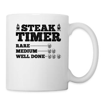 Steak Timer Rare Medium Well Done Beers And Barbec - Mug - white - Right