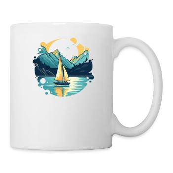 Sailboat Sailing Ship Sailing Yacht Vintage Sailing - Mug - white - Right
