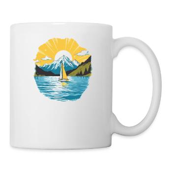 Sailboat Sailing Ship Sailing Yacht Vintage Sailing - Mug - white - Right