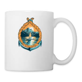 Sailboat Sailing Ship Sailing Yacht Vintage Sailing - Mug - white - Right
