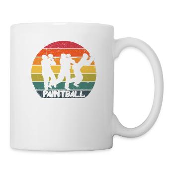 Paintball Paintballer Taktische Sportmeister Retro - Tasse - Weiß - Rechts