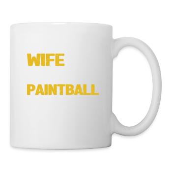 Meine Frau lässt mich alles Paintball-Zubehör - Tasse - Weiß - Rechts