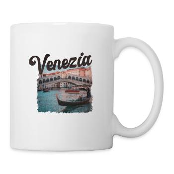 Venedig, Venezia, Venice, Vintage - Tasse - Weiß - Rechts