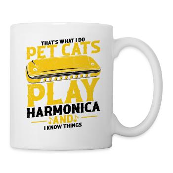 Harmonikaspieler für Munharmonika Spieler - Tasse - Weiß - Rechts