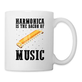 Mundharmonika Spieler und Mundharmonika - Tasse - Weiß - Rechts