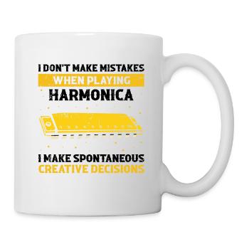Mundharmonika Instrument und Mundharmonika - Tasse - Weiß - Rechts
