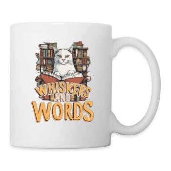 Whiskers and Words: Where curiosity meets comfort - Mug - white - Right