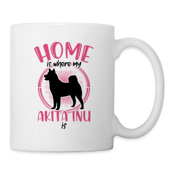 Akita Inu est ma maison Shiba Inu - Mug blanc - blanc - Droite
