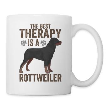 The Best Therapy Is A Rottweiler Funny Dog Lovers - Mug - white - Right